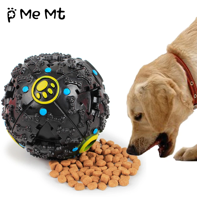 Dog Toys Trumpet Sound Leakage Food Ball Toy For Medium Large Dogs Pet Food Outdoor Easy Carry