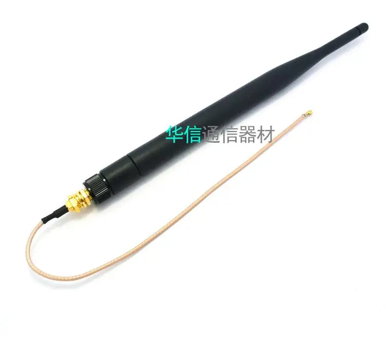 2.4G omnidirectional 5dbi WIFI ZigBee bluetooth module RP-SMA Male connector antenna with IPEX U.FL IPX to SMA pigtail cable |