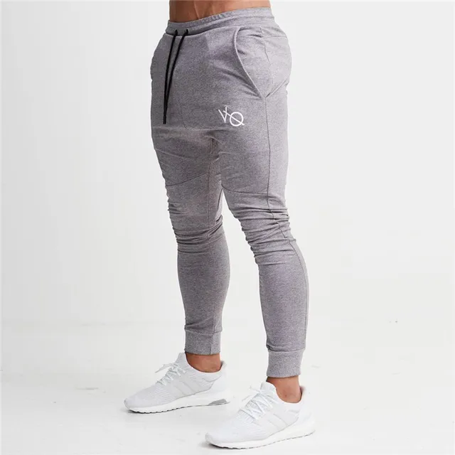 2019 Mens Plain Slim Fit Joggers Pants Black-in Skinny Pants from Men's ...