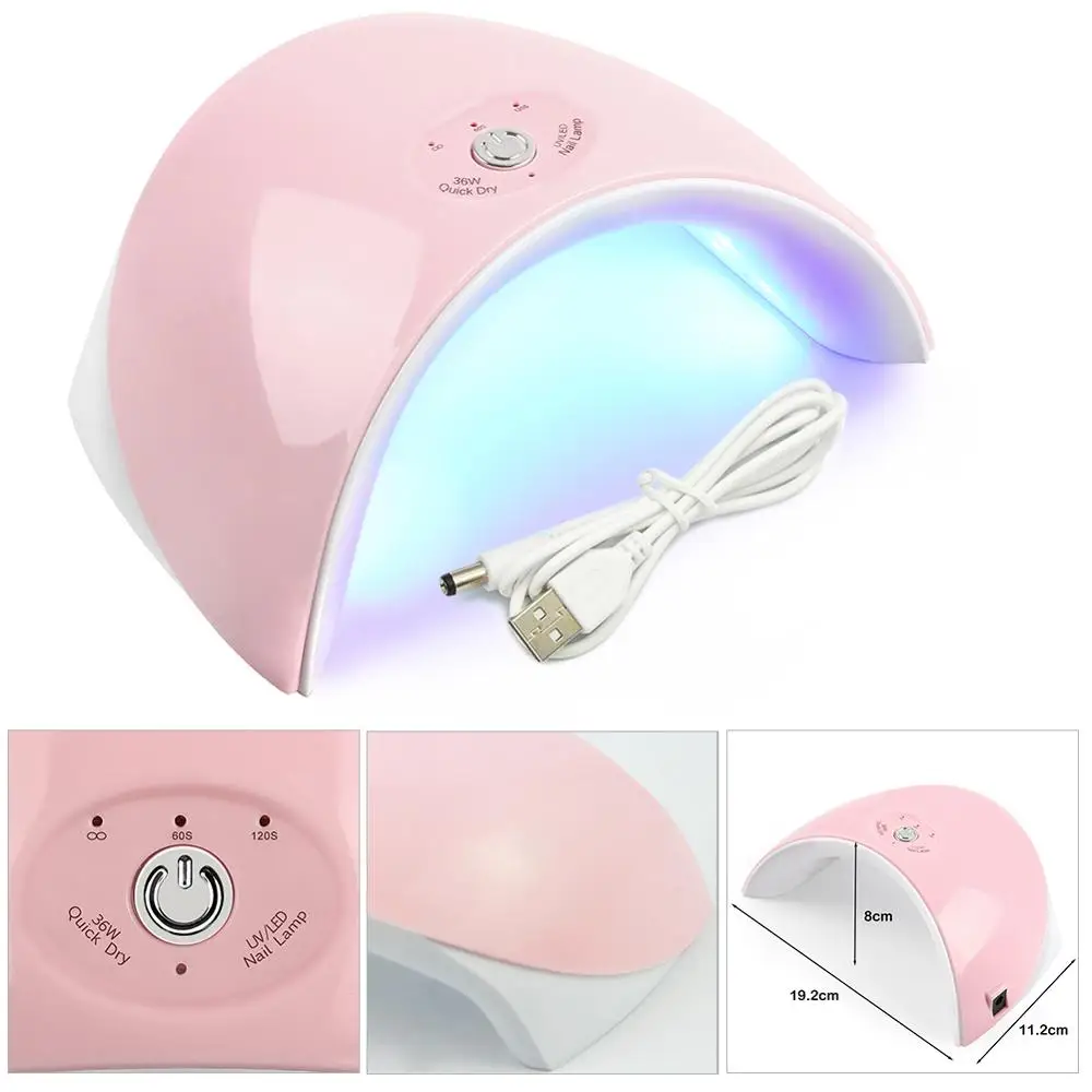 

36W Nail Dryer UV LED Nail Lamp Gel Polish Curing Lamp with Bottom Timer Smart LCD Display Lamp For Nail Dryer