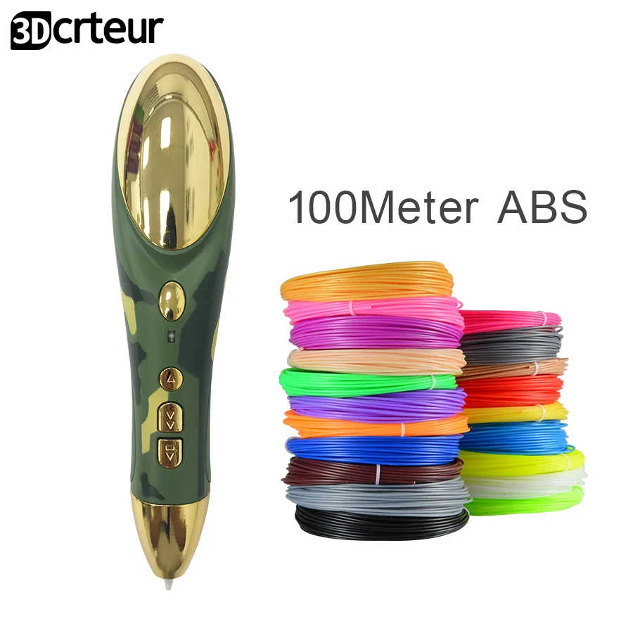 

3Dcrteur 3d pen 3d printer pen 1.75mm filament+5 copy board pattern+pen stand the best kids gift fast shipping