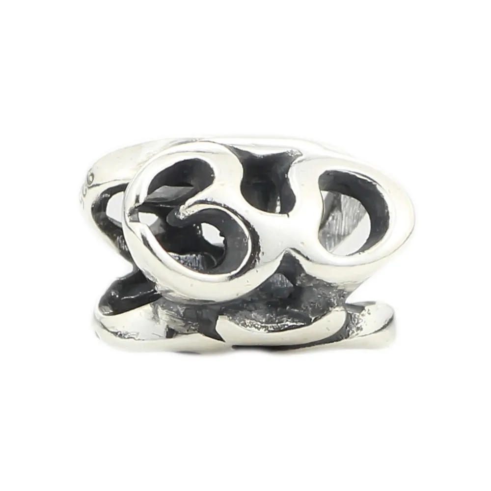 

Beads Hunter 925 Sterling Silver OM Charm Bead Fits European Troll 3.0mm Bracelet