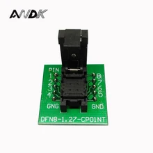QFN8 DFN8 WSON8 Programming Socket Pogo Pin Test Adapter QFN8-1.27-CPO1PNL Pin Pitch 1.27mm IC Body Size 6*8mm Burn in Socket qfn56 mlf56 wlcsp56 burn in socket adapter pin pitch 0 4mm ic body size 7x7mm np506 056 027 c g open top test socket