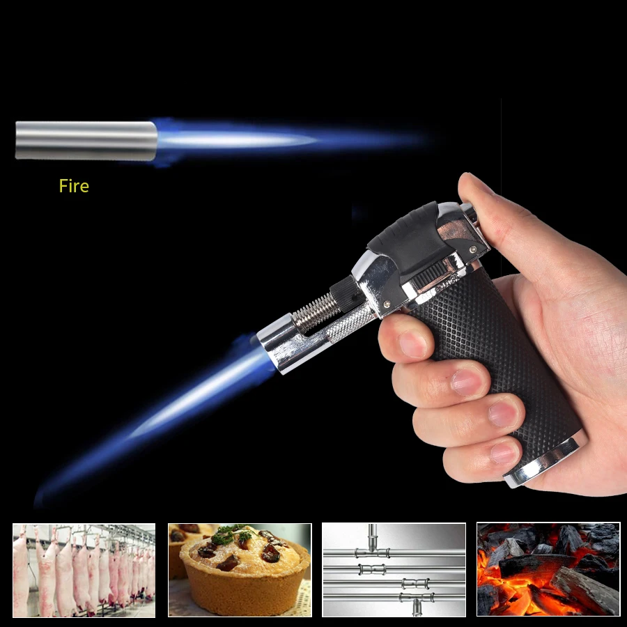 

Flame Gun Torch Butane Lighter Burning Torch Electricity Ignite Outdoor Gas Torch Camping BBQ Soldering Welding Tool