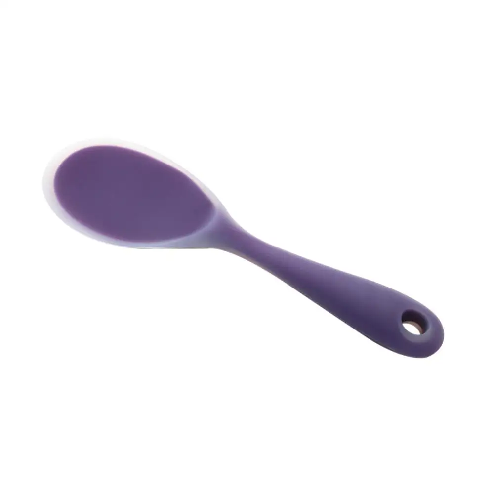 1 шт. силиконовая ложка с антипригарным покрытием рисовая ложка Термостойкая Силиконовая ложка совок для суши - Цвет: Purple