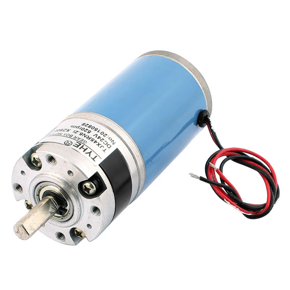 

New Arrival 120mm/4.72" Length DC 24V 520RPM 980RPM 8mm Shaft Dia DC Planetary Gearbox Reduction Motor TJX45RN5.2i-ZX8001