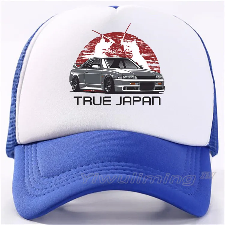Новые летние кепки дальнобойщика Nissan Skyline R34 крутые Летние черные взрослые крутые бейсбольные сетчатые кепки дальнобойщика кепки для мужчин регулируемые - Цвет: 2