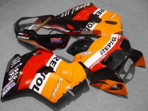 

Motorcycle Fairing kit for HONDA VFR800 98 99 00 01 VFR 800 1998 1999 2000 2001 ABS Orange red black Fairings set+7gifts VB03