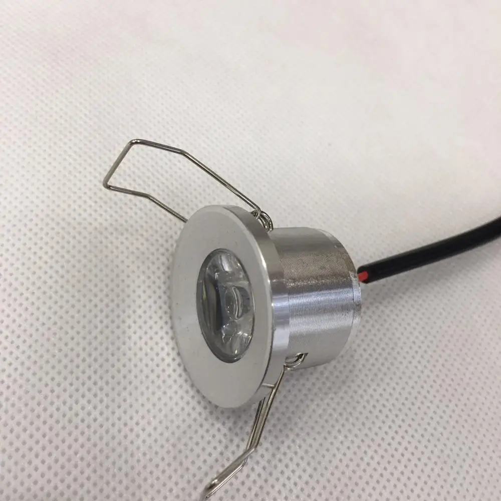 

new model LED Mini Cabinet Downlight 1W diameter 31mm dc12v silver Frame Recessed Ceiling No Flicker Spot Lights For Home