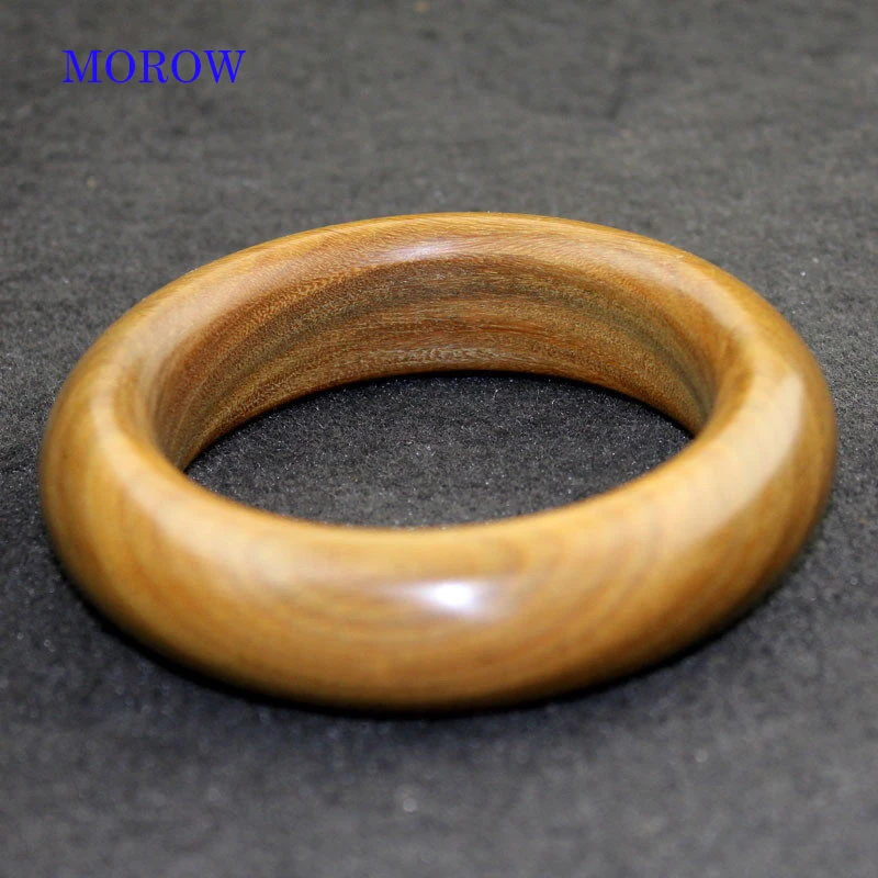 

MOROW New Fashion Classic Natural Wooden Sandalwood Round Bangle Casual Jewelry Simple Vintage Bracelet Ornaments for Women Gift