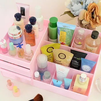

Plastic Multifunctional Desk Desktop Organizer Drawer Jewelry Case Cosmetics Cotton Swabs Holder Organizer Storage Toiletry Kit