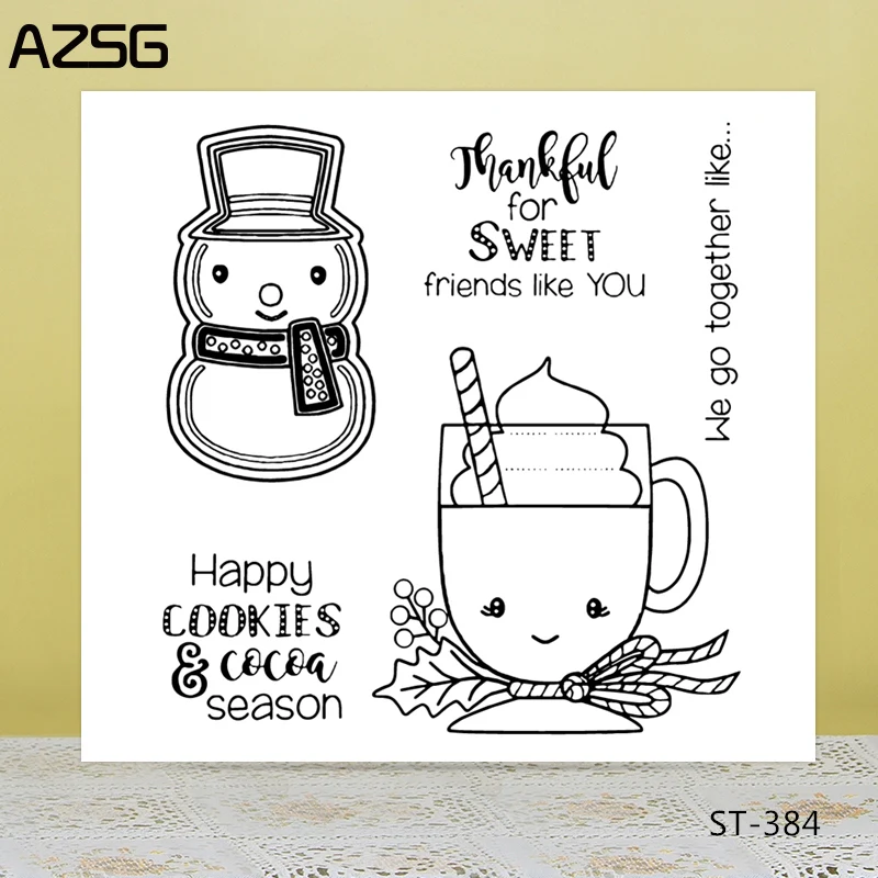 

AZSG Ice Cream Transparent Silicone Stamp for DIY Scrapbooking/Photo Album Decorative Card Making Clear Stamps Supplies