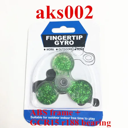 1 шт. хрустальный шар зыбучий песок Спиннер блестки Tri-spinner дрейф песок ручной Спиннер поток песок фигет Спиннер EDC гироскоп игрушка - Цвет: 1pc Green