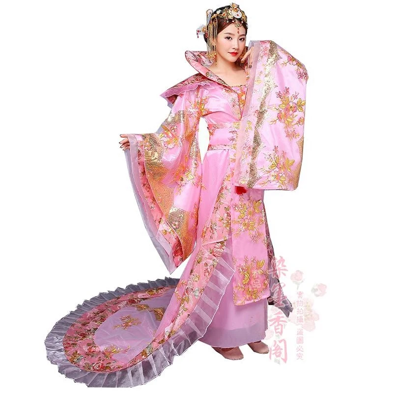 Восточные Hanfu Национальный Древний китайский королева косплей костюм принцессы