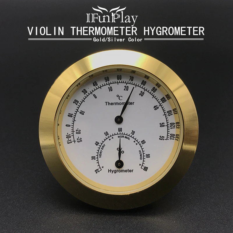 Round Thermometer Hygrometer Humidity Temperature Meter for Violin