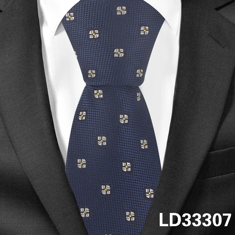 Модный цветочный галстук для мужчин и женщин, полиэстеровый жаккардовый галстук для шеи, деловые свадебные костюмы, узкие галстуки, тонкие мужские галстуки, галстуки Gravatas - Цвет: LD33307