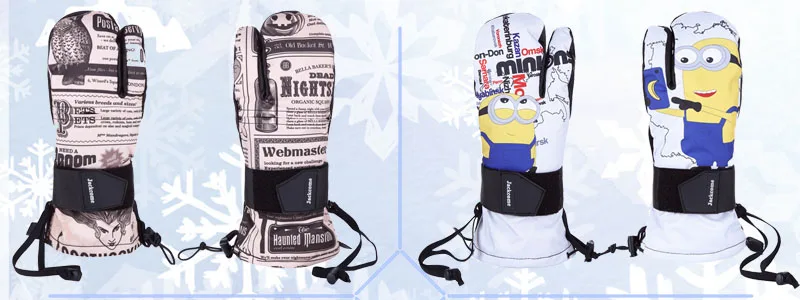 Лыжные Перчатки для зимних видов спорта на открытом воздухе Водонепроницаемый ветрозащитный Перчатки для катания на сноуборде 3 пальца с длинными манжетами кожаные теплые Перчатки