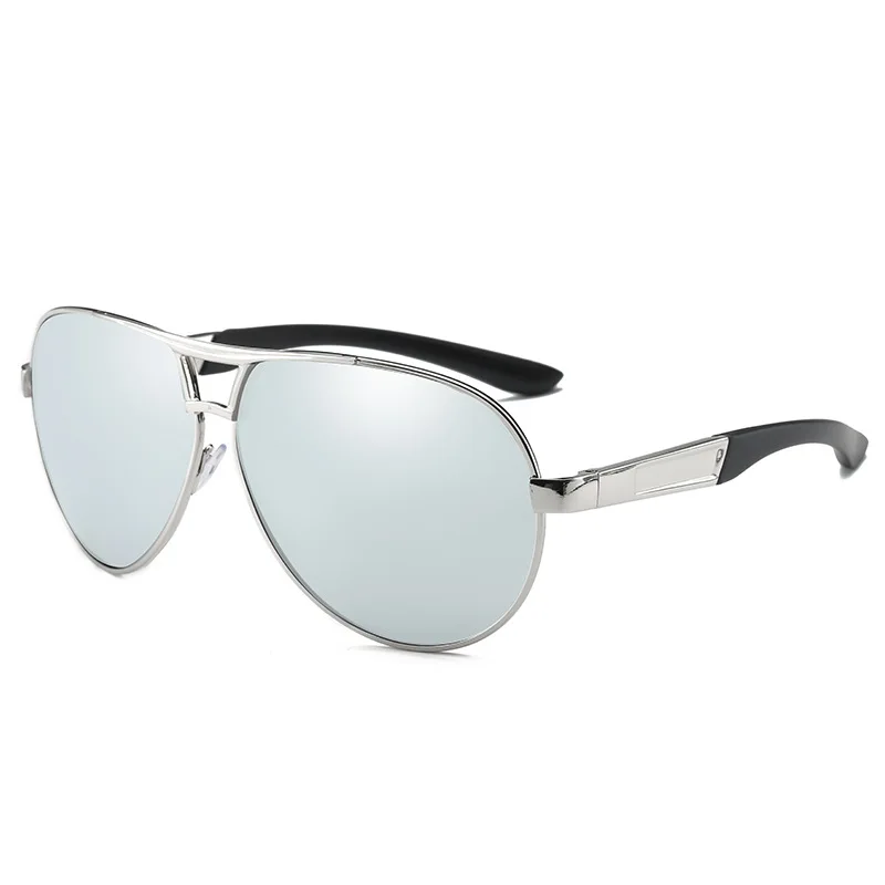 C05 Silver Silver TOYEARN, новинка, модные, Ретро стиль, пилот, поляризационные, брендовые, мужские солнцезащитные очки, для вождения, зеркальные, солнцезащитные очки для мужчин, UV400, очки - Цвет линз: C05 Silver Silver