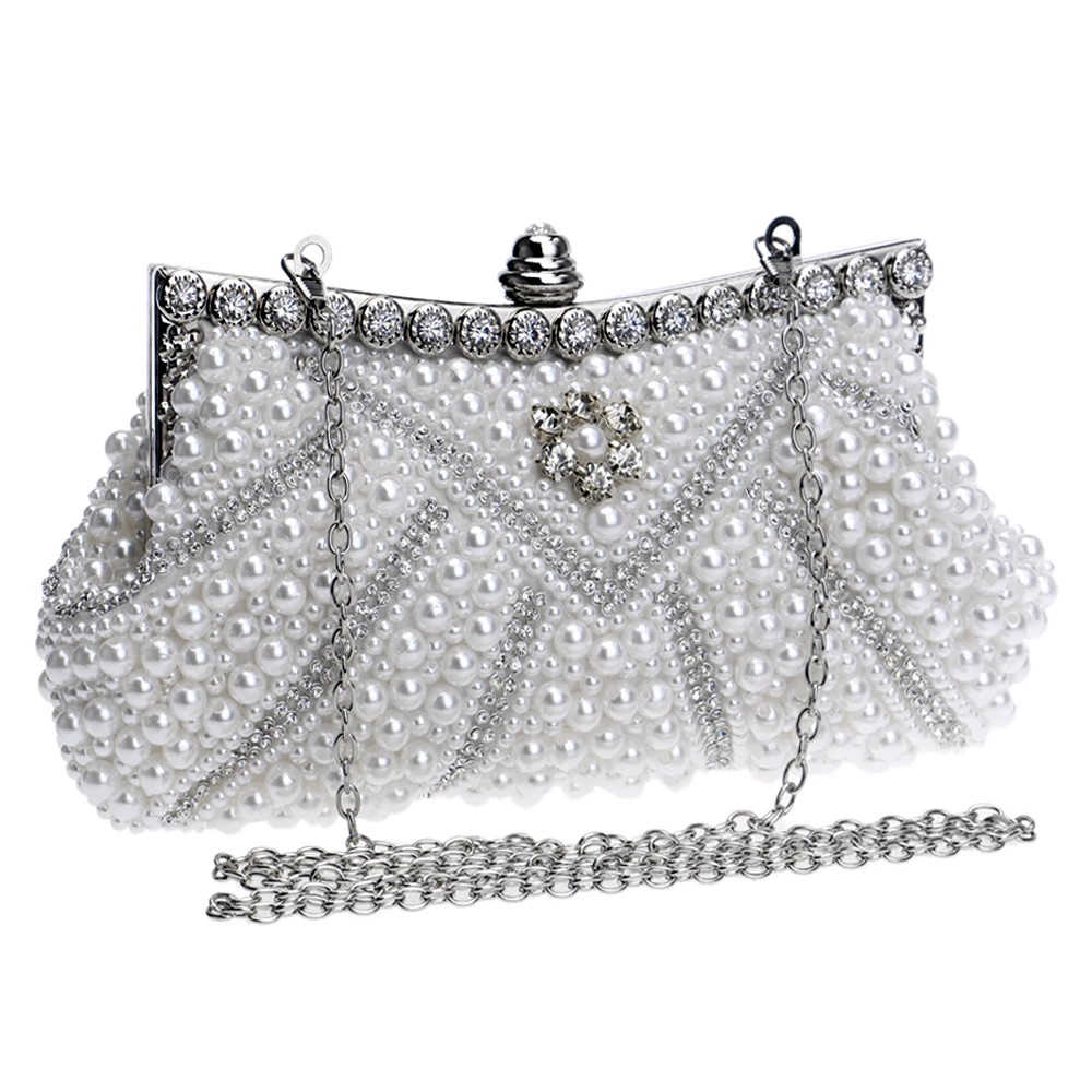 YINGMI New Design Women Evening Bags Handmade Beaded Diamonds Soft Shell Design Day Clutches For Wedding/Party/Dinner Purse