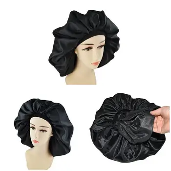 

Dropshipping Super Jumbo Sleep Cap Waterproof Shower Cap Women Hair Treatment Protect Hair From Frizzing SMJ