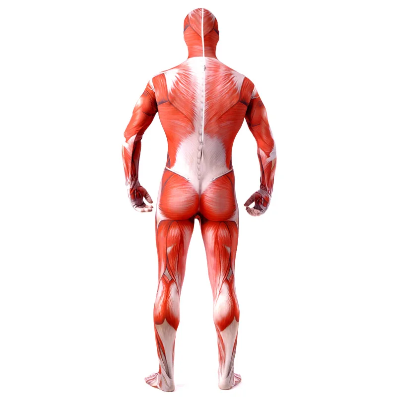 Coshome Attack On Titan Cosplay Costumes Shingeki No Kyojin Halloween Party Muscle Jumpsuit Lycra Zentai Adult Bodysuit (6)