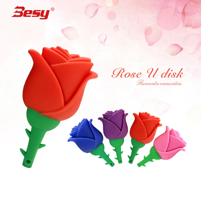 

ROSE Cartoon 16GB 8GB 4GB pendrive USB Flash Drive 128GB 64GB 32GB flash Memory Stick pen drive