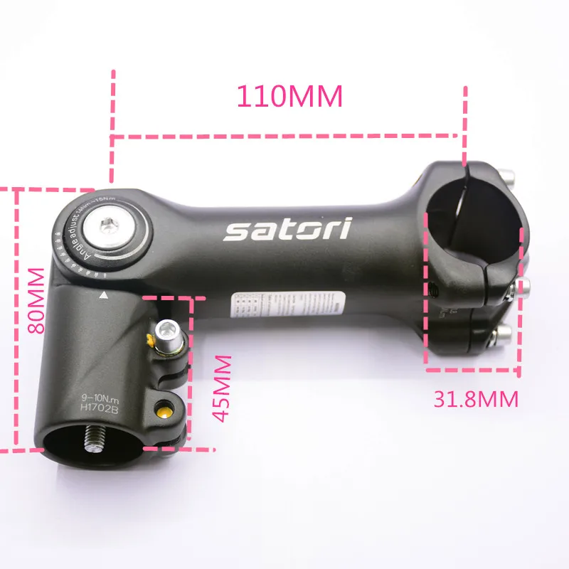 Satori mtb bicicleta haste riser ajustável guiador garfo haste 31.8*110mm