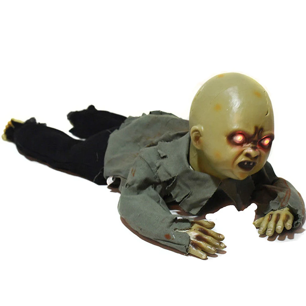 

Crawling Baby Zombie Prop House Party Decor Horror Skeleton Haunted Halloween Animated Prop