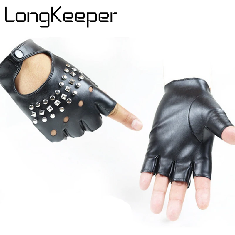 Женские перчатки для вождения LongKeeper из искусственной кожи модные митенки без