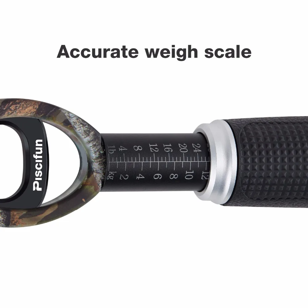 Camuflagem de Alumínio Portátil com Cordão e Fivela Ferramenta de Pesca Piscifun Anti-corrosão Segura Pesca Aperto Durável Mod. 1228077 5 Esporte e Lazer