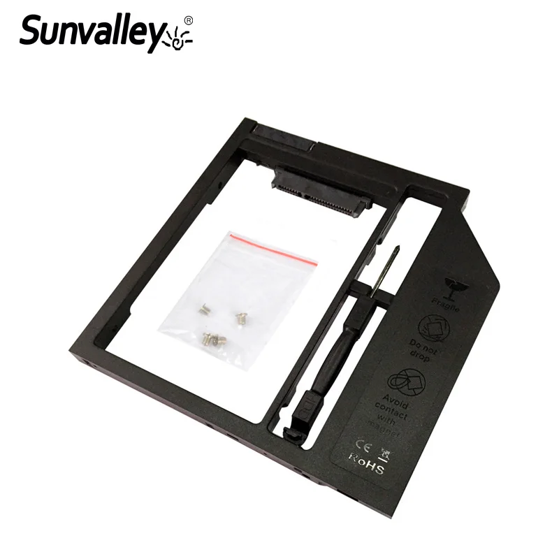Sunvalley 12 7 мм пластиковый универсальный 2nd HDD Caddy 2 5 &quotчехол для SSD SATA 3 0 ноутбука ODD