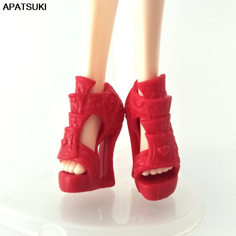 1 пара красные высококачественные оригинальные туфли для кукол Monster High на высоком