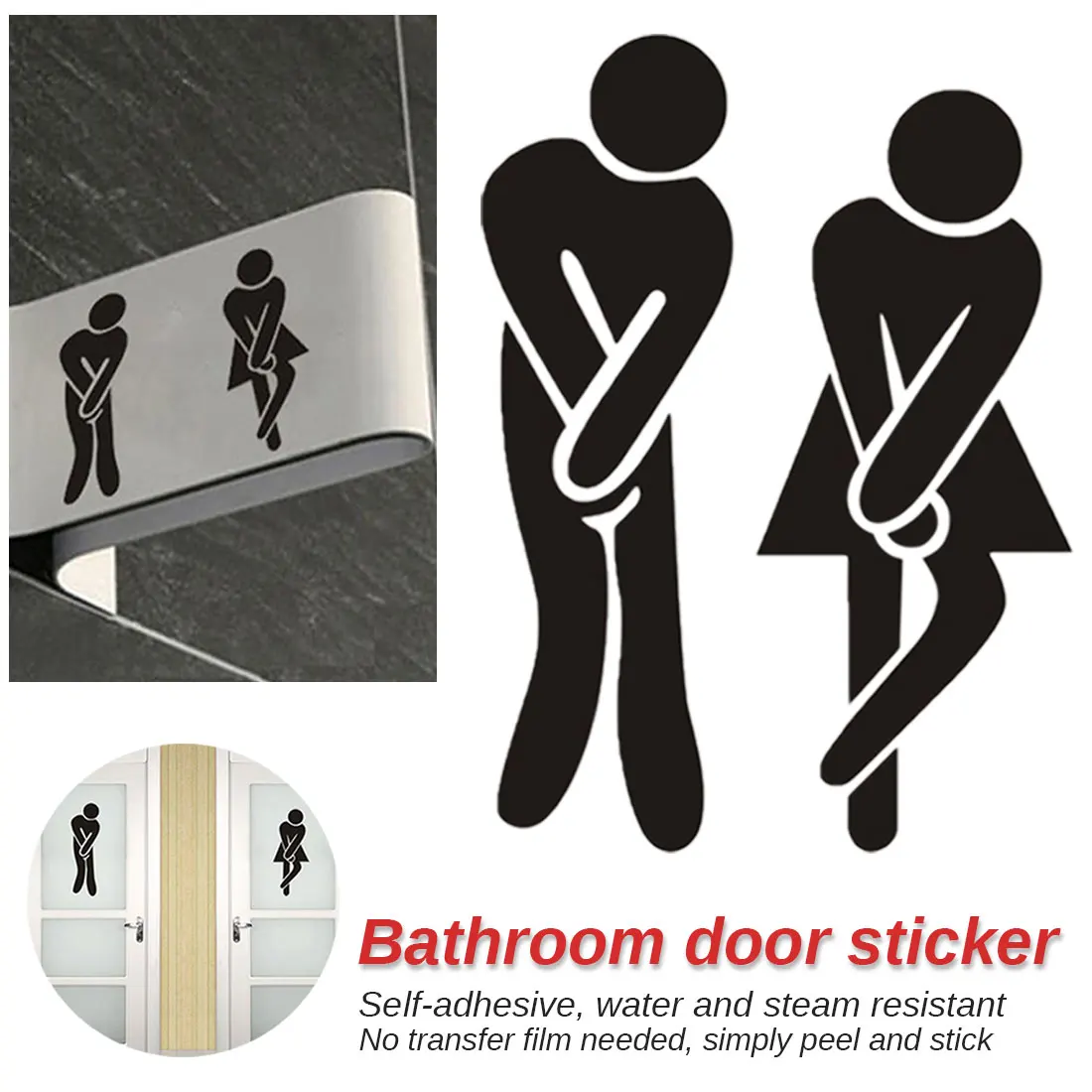 High Quality Wall Stickers Removable Cute Man Woman Washroom Door Toilet WC Sticker Family DIY Decor Bathroom door sticker High Quality Wall Stickers Removable Cute Man Woman Washroom Door Toilet WC Sticker Family DIY Decor Bathroom door sticker