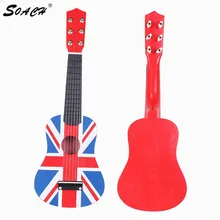 SOACH High quality Guitarra Red British flag Flag Professional 21 Acoustic Music 6 Steel String font