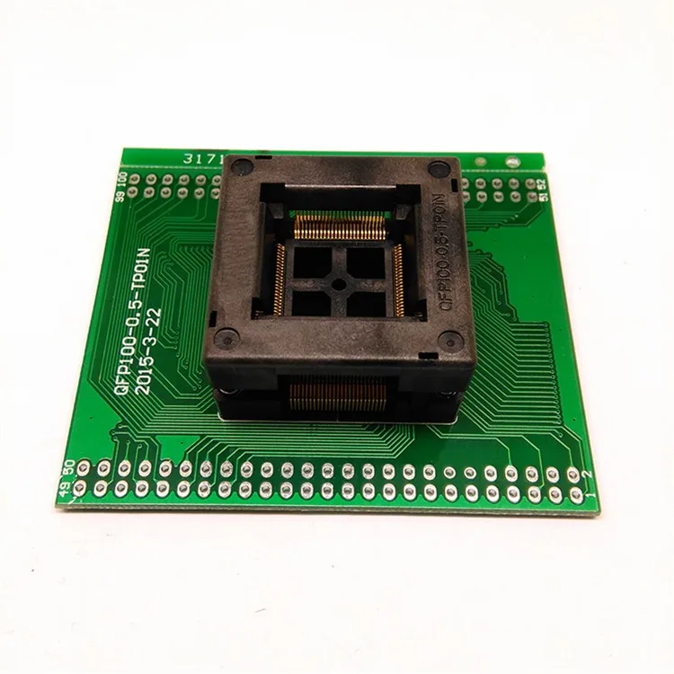  Free TQFP100 FQFP100 QFP100 to DIP100 Programming Socket OTQ-100-0.5-09 Pitch 0.5mm IC Body Size 14