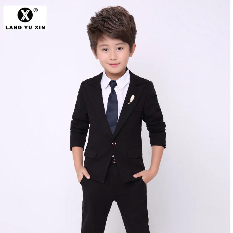 

Boy Formal Wedding Suit Birthday Party Dress Children Suit Jacket Pants Two-Piece Children's Performance Clothing