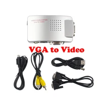 VGA to AV Video Composite Converter Universal RCA S-video Signal Adapter Switch Box PC to TV Converter support 1024x768 display