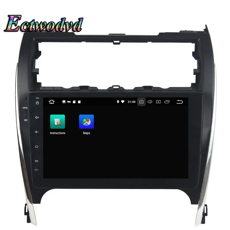 Discount Ectwodvd Octa Core 4G+64G Android 9.0 Car Multimedia DVD Player GPS HeadUnit for Toyota Camry 2012 2013 2014 2015 2016 2017 3