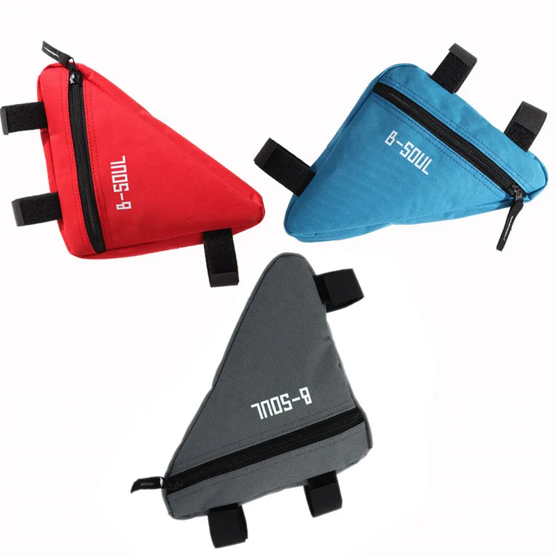 Top Mountain Bike Bag Front Tube Frame Triangle Wallet Cell Phone Pouch Waterproof Holder Saddle Cycling Bicycle Bag Red Blue Grey 1