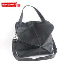 Новая Европейская и американская Персонализированная женская сумка, модная простая сумка на плечо, комбинированная мягкая натуральная кожа, женские сумки