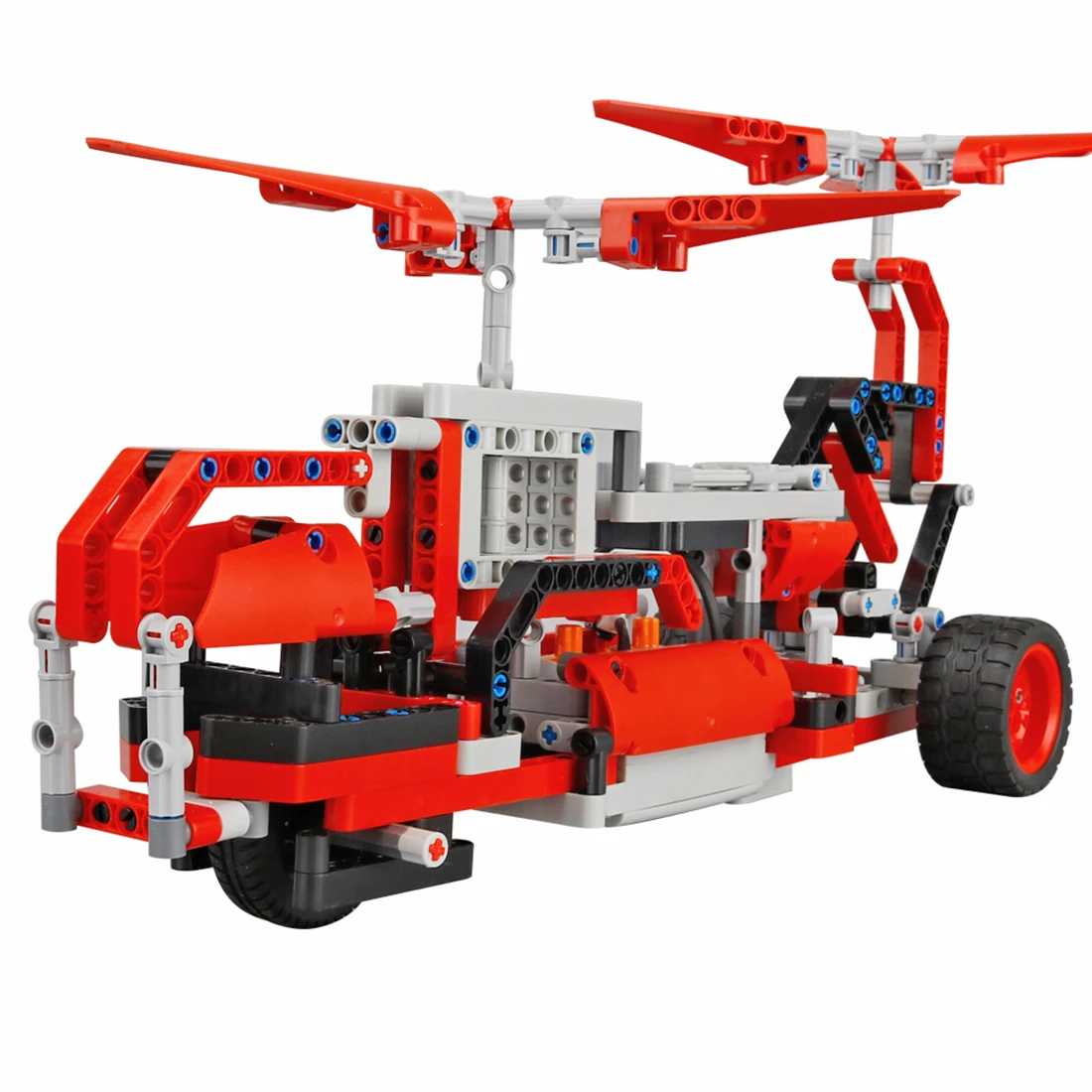 

DIY Building Block High Speed RC Car Off-road Vehicle Deformation Vehicle Educational Toy - Knight Type Red