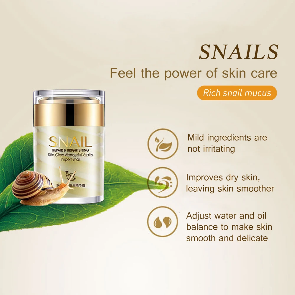 snail repair and brightening skin glow