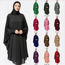 Капюшон liturgical robe abaya Hjiab рукава длинные платья для мусульманских женщин