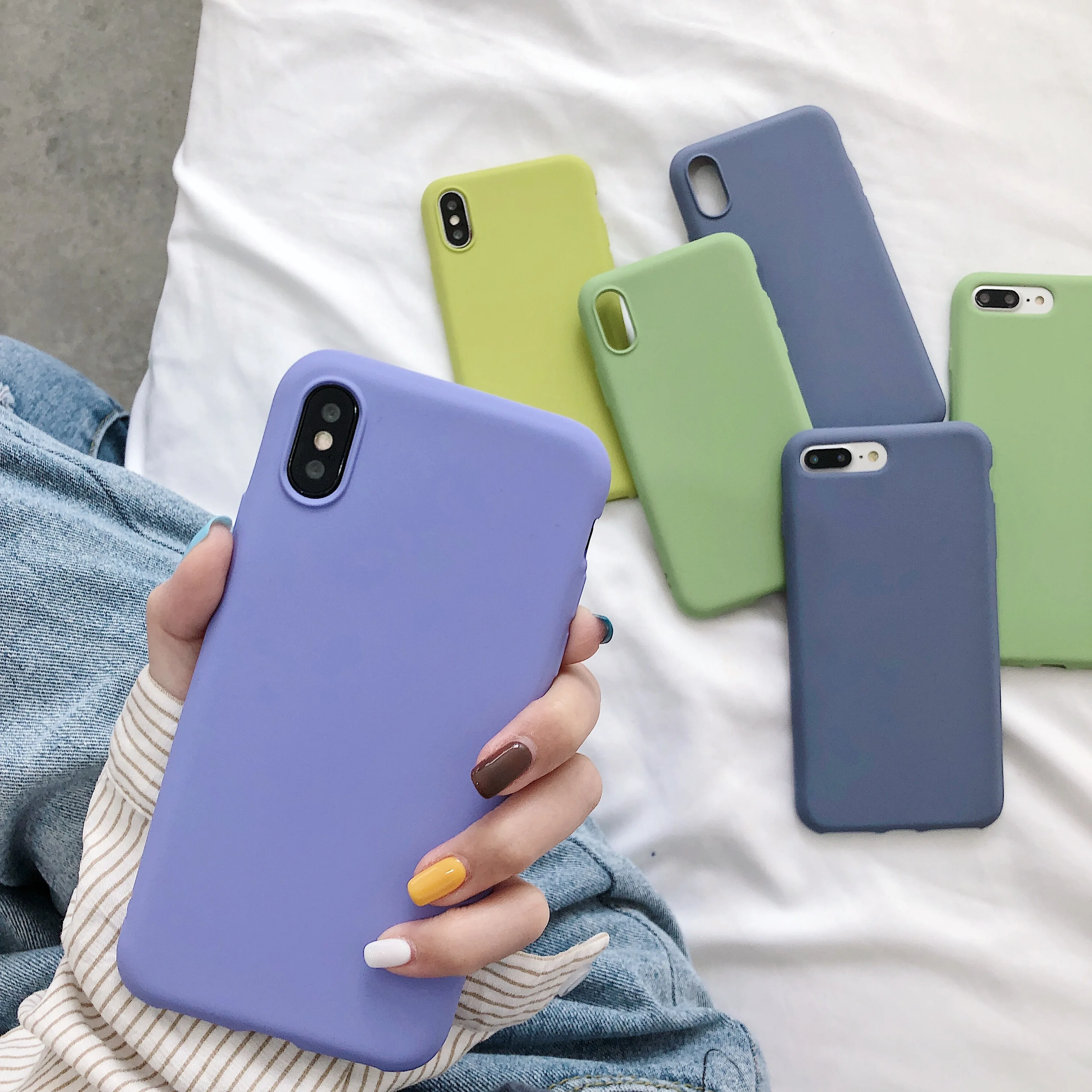 

PIXIU Nubuck Leather Phone Case For iPhone 6 7 Plus X XR XS Max Soft Shockproof Back Cover For iPhone 7 6