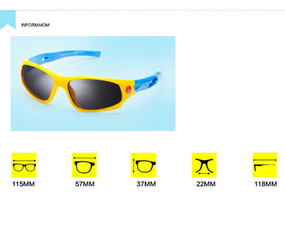 jumlai Children's Polarized Sunglasses Baby Child Care UV Glasses Security frame Brand Goggles Sun Glasses For Kids Gafas De Sol (3)