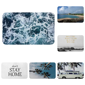 

Nordic Sea Bus Tavel Holiday Cool Mat Bath Carpet Decorative Anti-Slip Mats Room Car Floor Bar Rugs Door Home Decor Gift