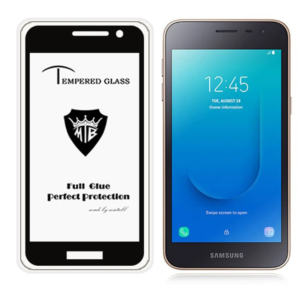 Полная проклейка для Galaxy J2 Core закаленное стекло полная защита экрана Samsung SM-J260G 5 0