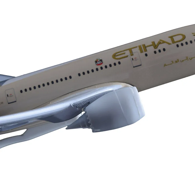 Модель самолета Etihad B787 20 см ремесла из сплава самолёт Боинг 787 авиационный
