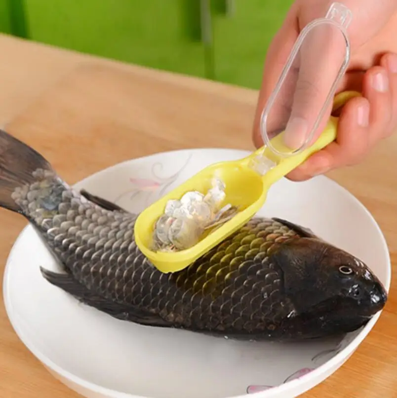 Durable de plástico de escala de peces removedor de raspador limpiador Scaler utensilios de cocina policía LX6693