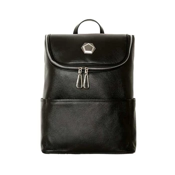 

2019 Leisure Business Style Man Backpack for Laptop 100% Genuine Cow Leather Male Bagpack Knapsack Black Soft Large Travel Bag
